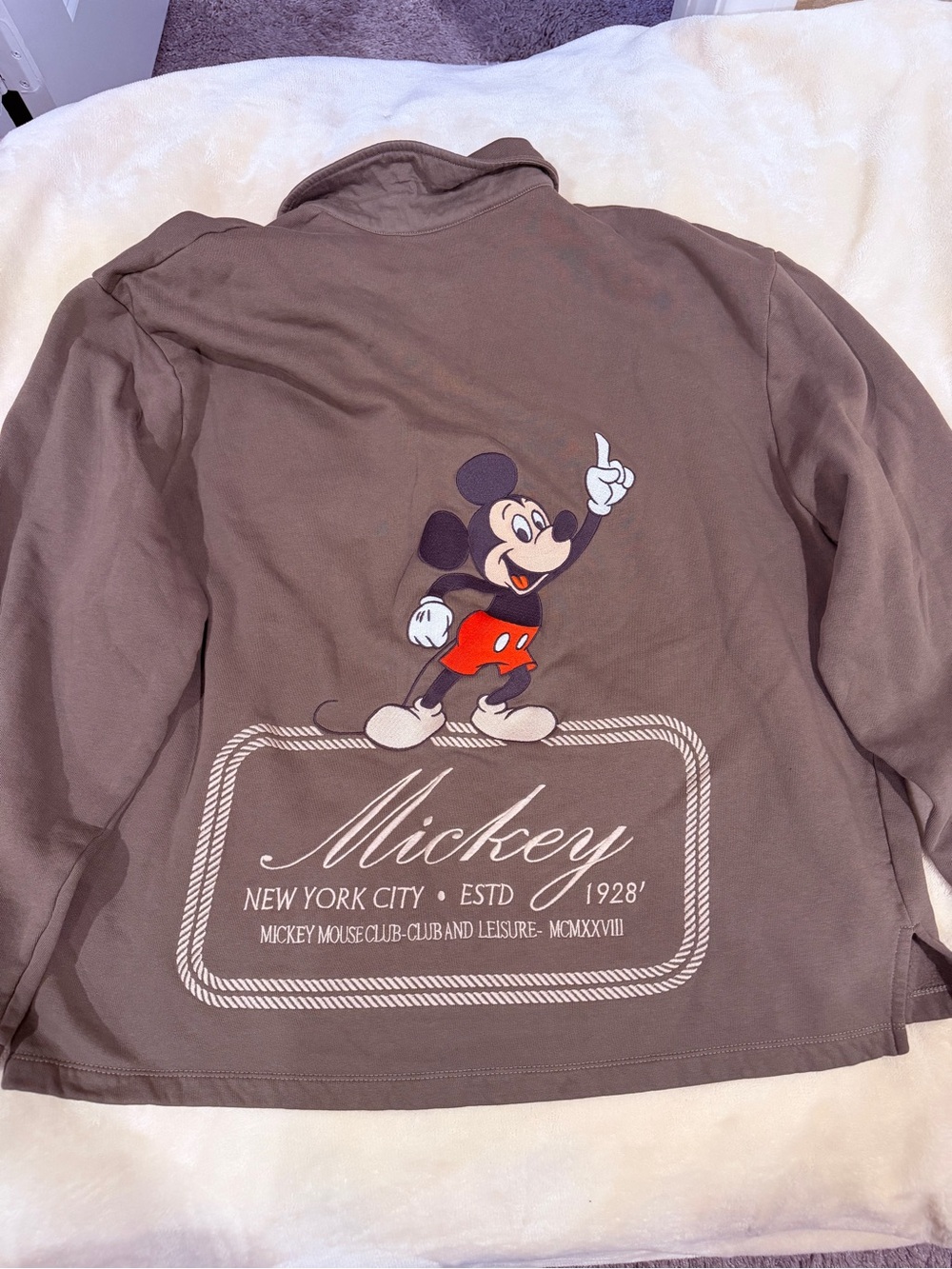 ASOS x Mickey Kids' Brown Jacket with Graphic Back